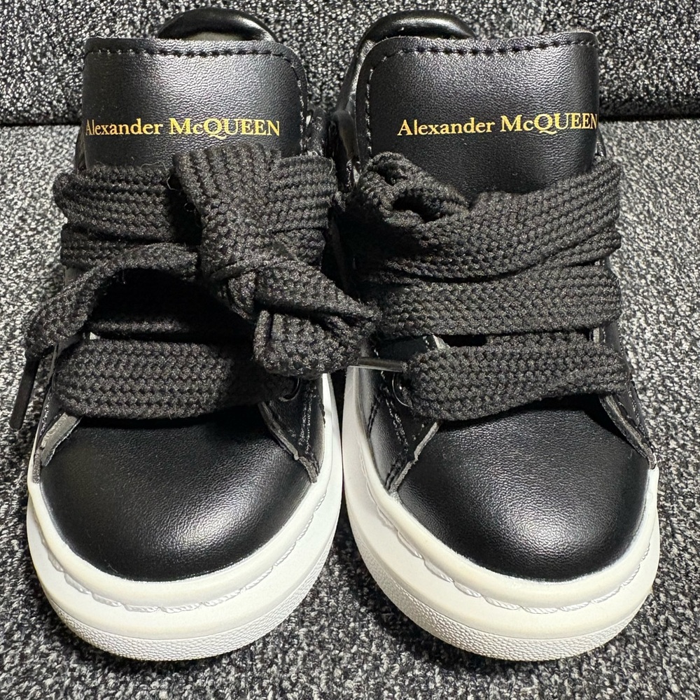 Alexander McQueen Kids Black and White Sneakers